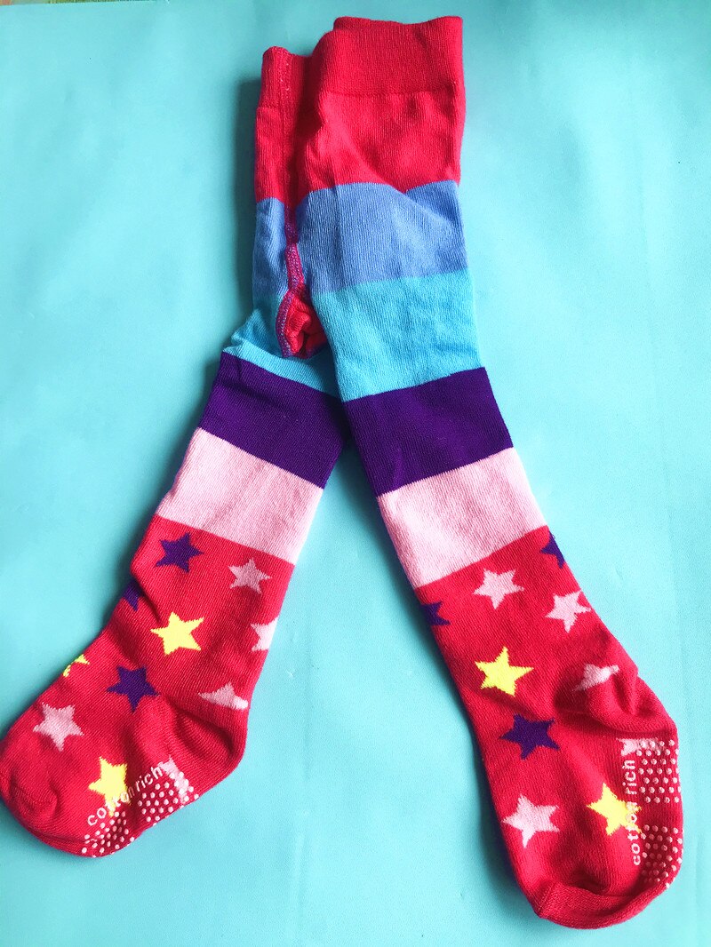 0-3 monate Mädchen Infant Strumpfhosen Frühling Herbst Dicke Reine Baumwolle Strumpf Blume Tier Druck Strumpfhosen Gelegentlichem Farbe 6psc/lot