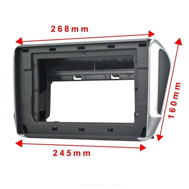 Novel-Kit de embellecedor de Fascia para DVD de coche de 10,1 pulgadas para PEUGEOT - Marco de Fascia adaptador de ajuste de doble Din