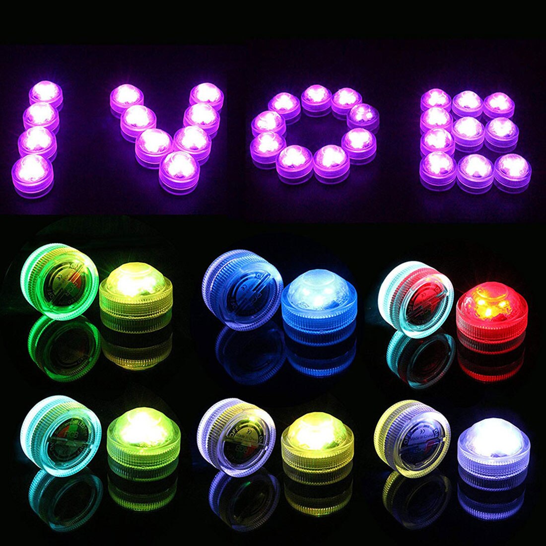 LED remote control dive light super bright adjustable waterproof ten colors optional