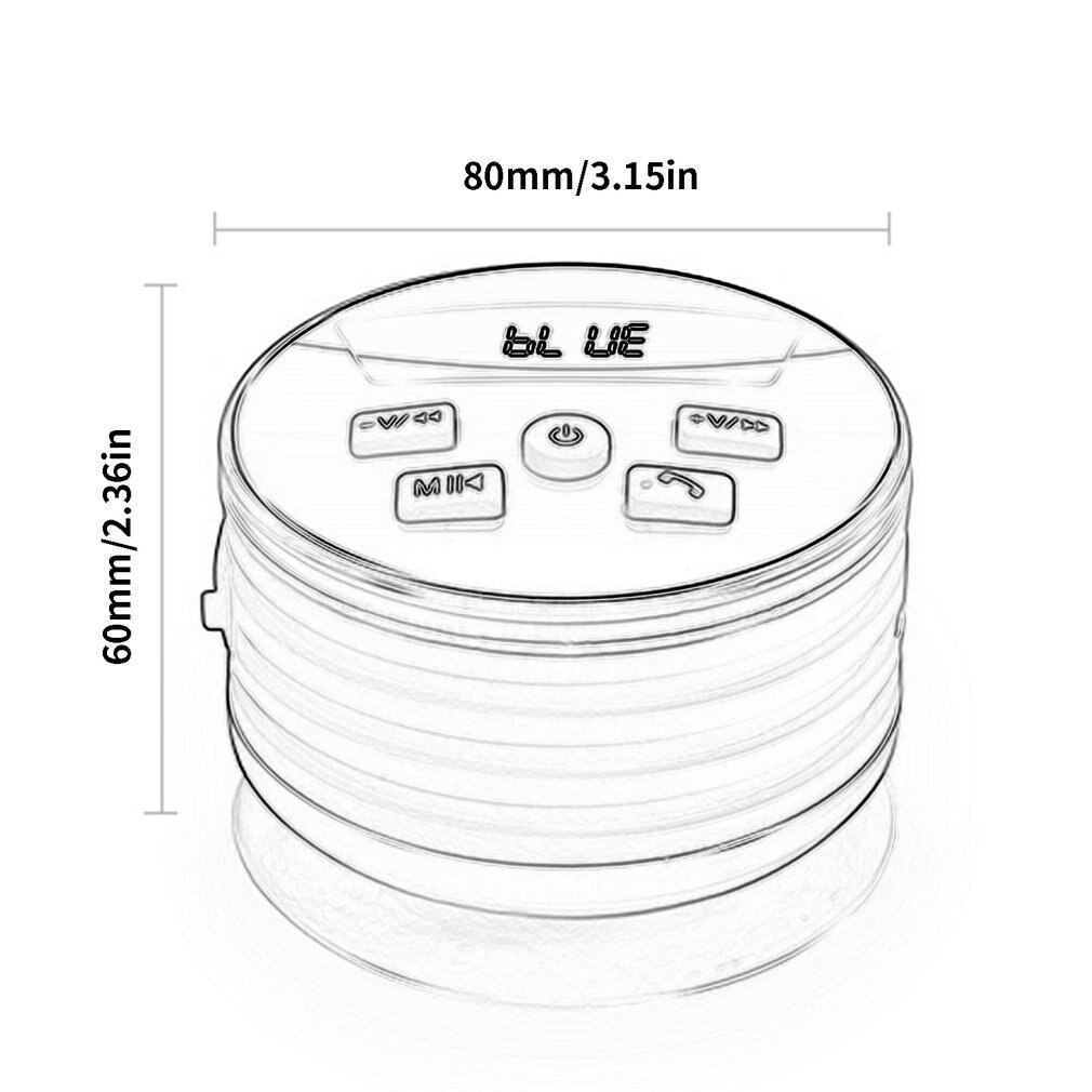 IPX7 Waterdichte Draadloze Speaker Met FM Radio Ingebouwde Microfoon Draagbare Douche Radio Subwoofer Superieur Geluid