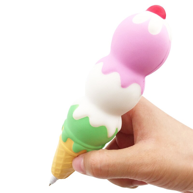Squishy Unicorn Cat Panda Bun Pen Cap Corn Stationery Pencil Holder Toppers Slow Rising Squeeze Children's Day Toy