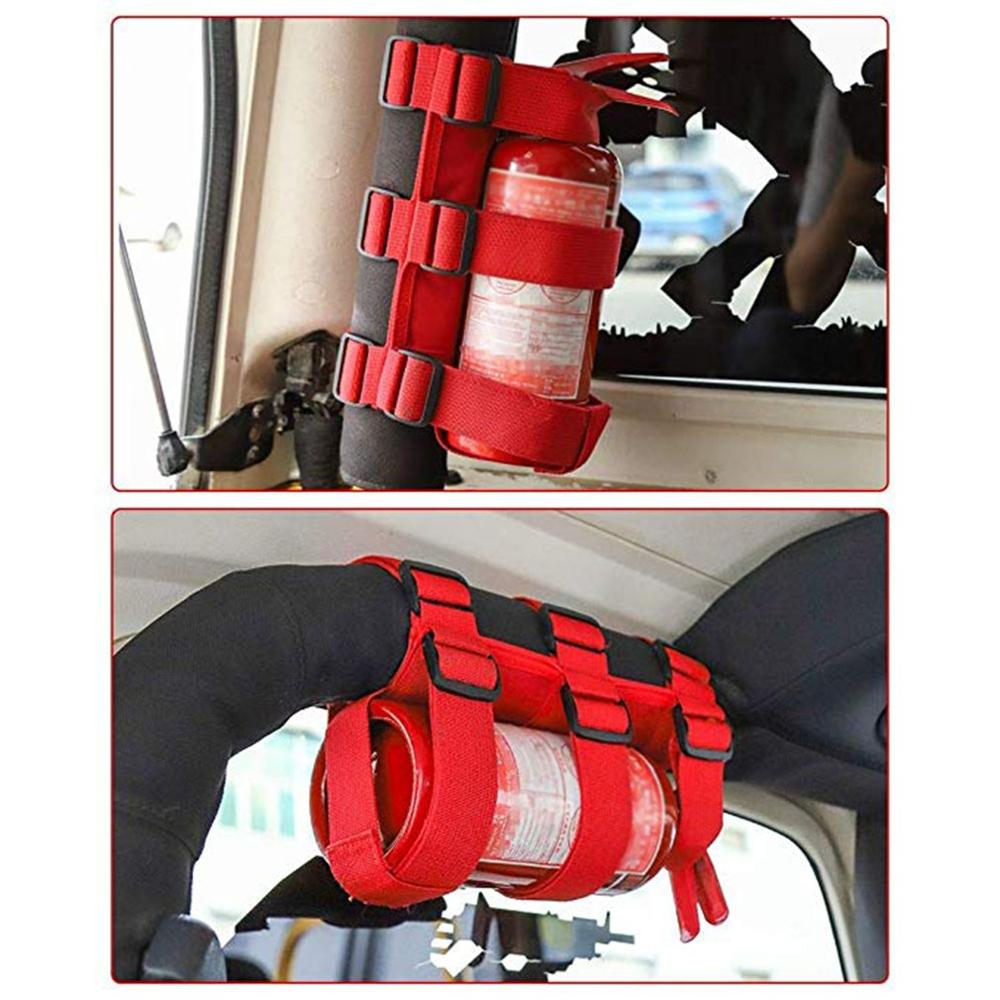 Oxford Car Roll Bar extintor de incendios soporte grande y pequeño tamaño Oxford paño para 1997 SUV accesorios de coche