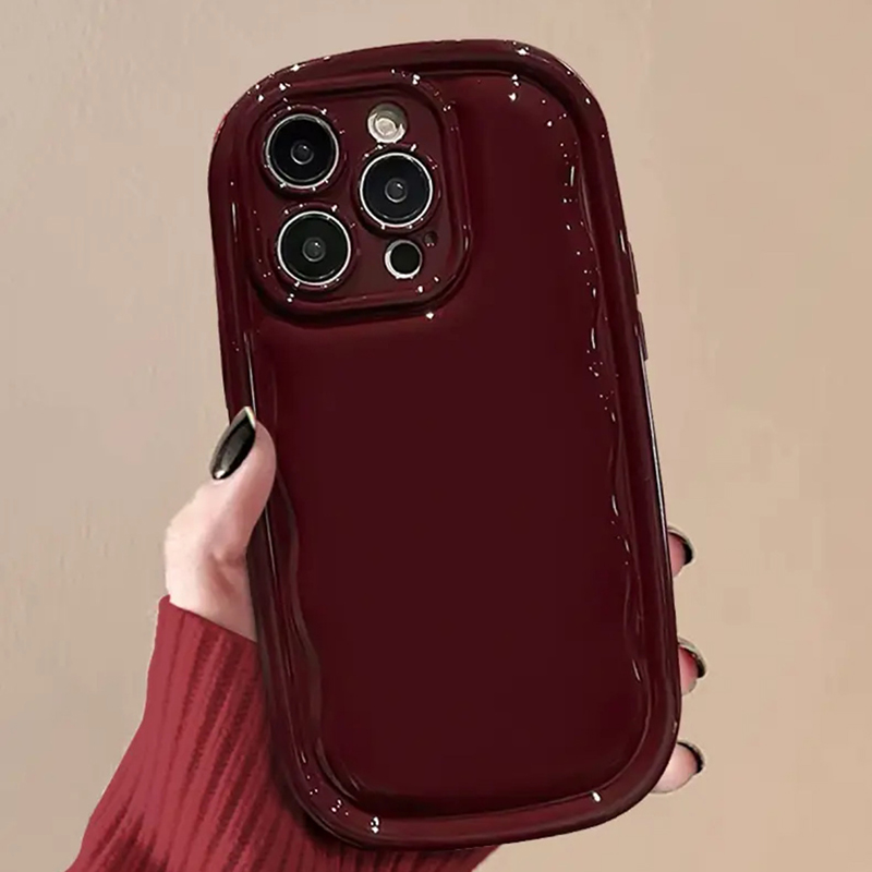 Custodia per telefono lucida a forma di sapone ovale di moda per iPhone 16 Pro Max 15 13 12 11 14 Plus Cover posteriore con cuscino d'aria antiurto in TPU morbido