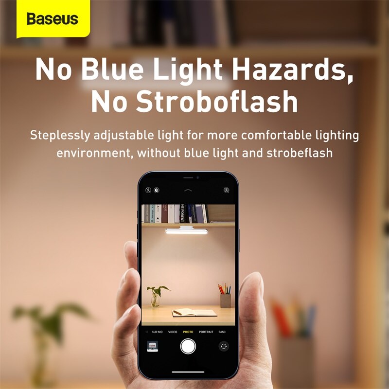 Baseus-Lámpara de mesa de escritorio magnética, luz LED de trabajo para estudio, luz de trabajo portátil con Control táctil para estudiantes, lectura, estudio, luces de búsqueda