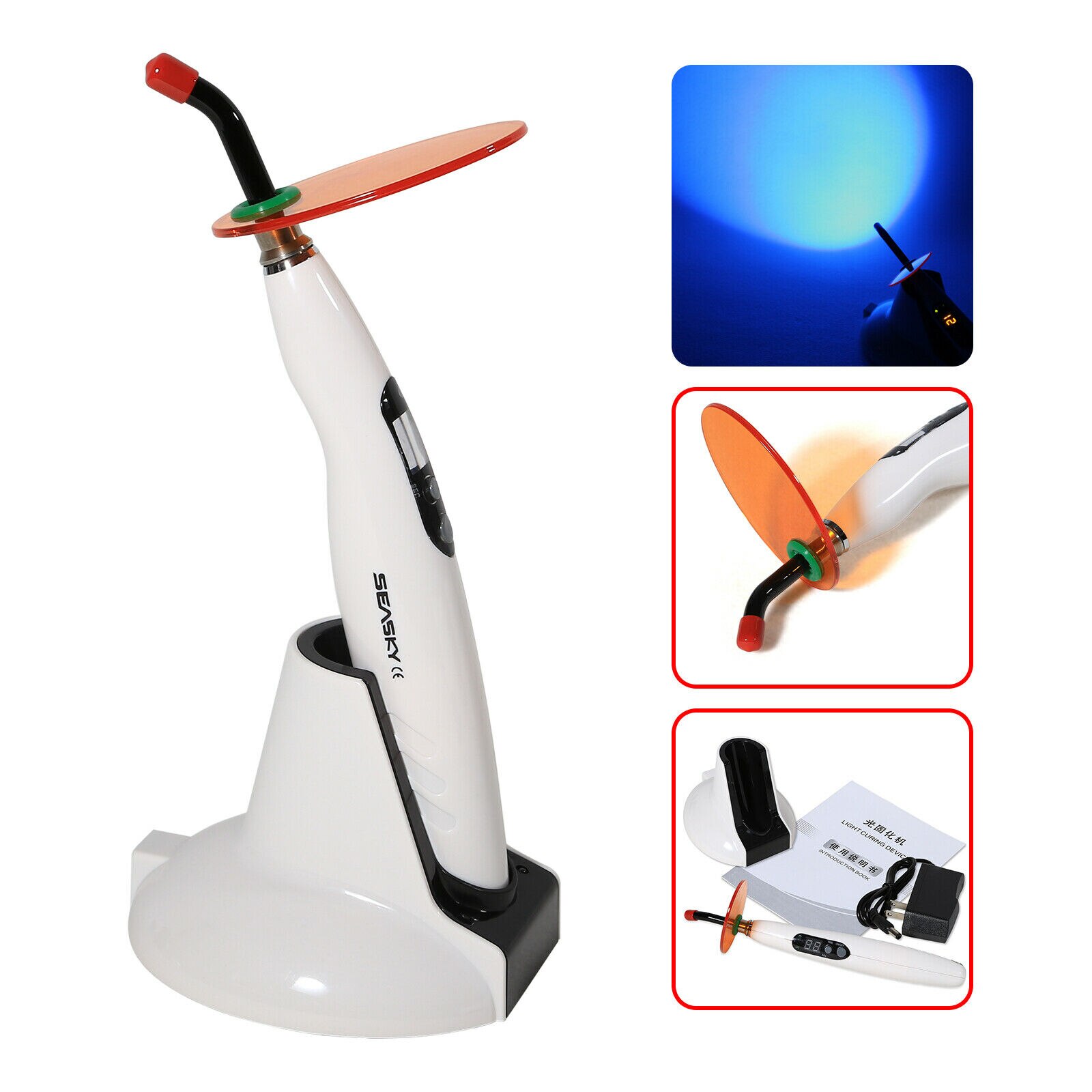 Tandheelkundige Led 5W Curing Light Cure Lamp1400mW/Cm ² Vier Werkingsmodi LED-B Draadloze Draadloze Composiet Hars Specht Stijl: Curing light