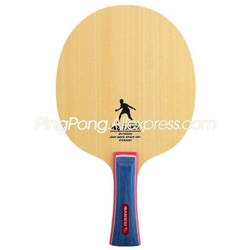 SANWEI M8 Tischtennis Klinge (5 Lage Holz, Freies Runde Tasche & Rand Band) SANWEI Schläger Klingeln Pong Schläger