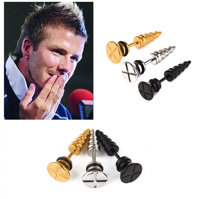 Piercing de acero inoxidable estilo gótico para hombre y mujer, aretes, Piercing, acero inoxidable, Punk, Rock, 2 piezas
