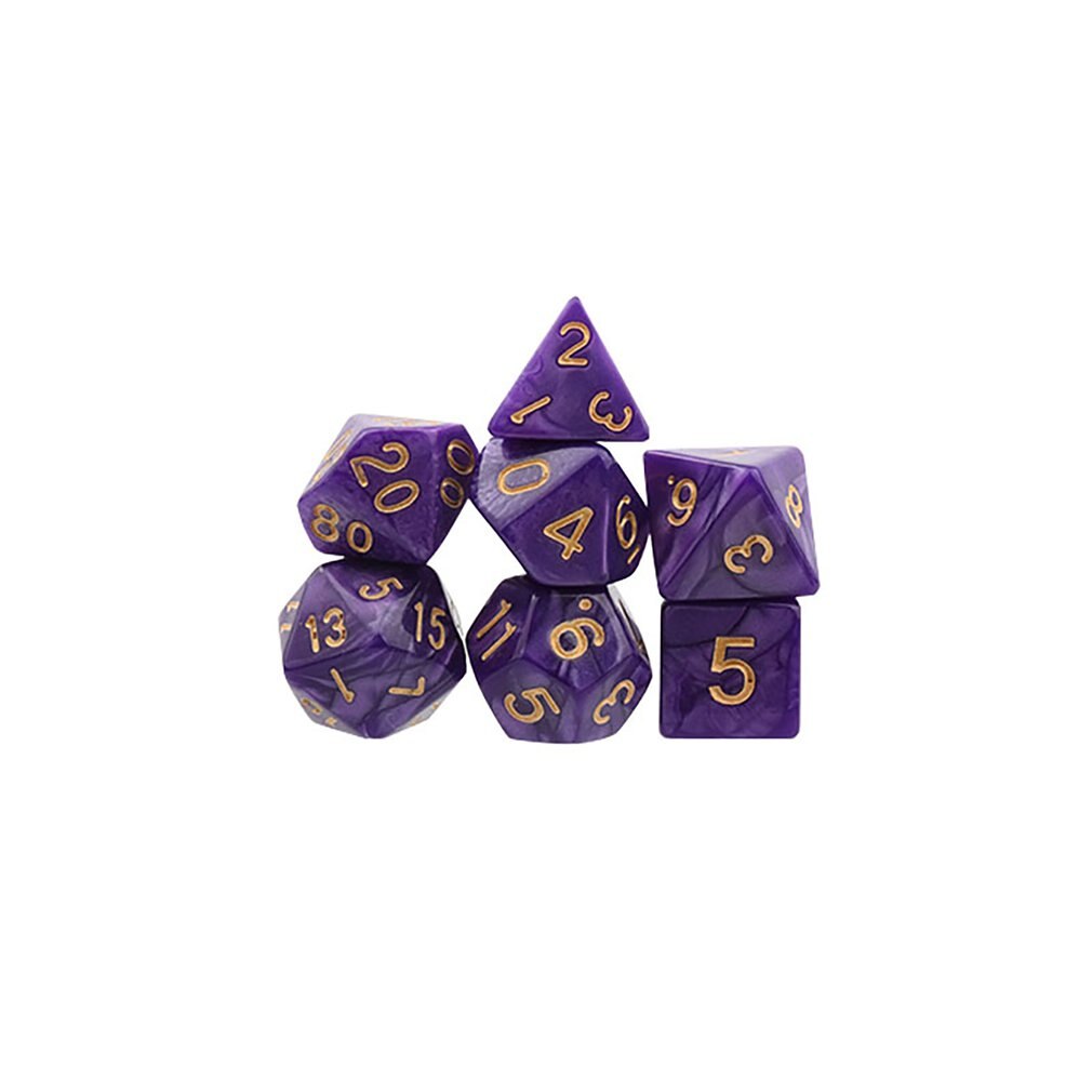 7 teile/satz Spiele Gaming Würfel Multi-seitige Würfel Desktop Spiel Zubehör Multi Facettierte Acryl Würfel Anzug