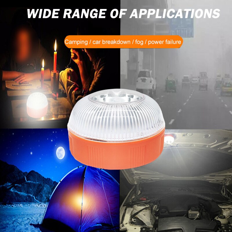 Wiederaufladbare LED Auto Notfall Licht V16 Taschenlampe Magnetische Induktion Strobe Licht Straße Unfall Lampe Leuchtfeuer Sicherheit Zubehör