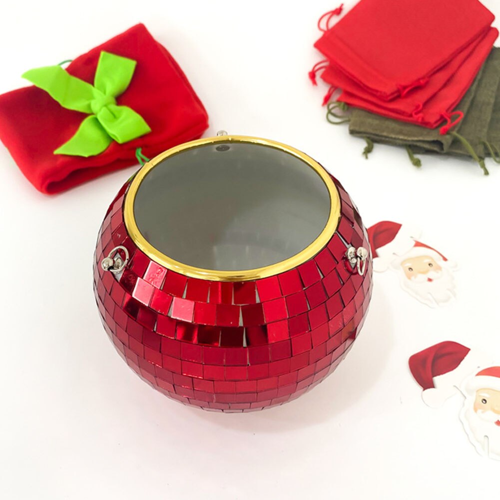 Disco Ball Hanging Flowerpot Round Mirror Planter Home Garden Ornament Vase Basket Boho Style Outdoor Home Yard Decoration 