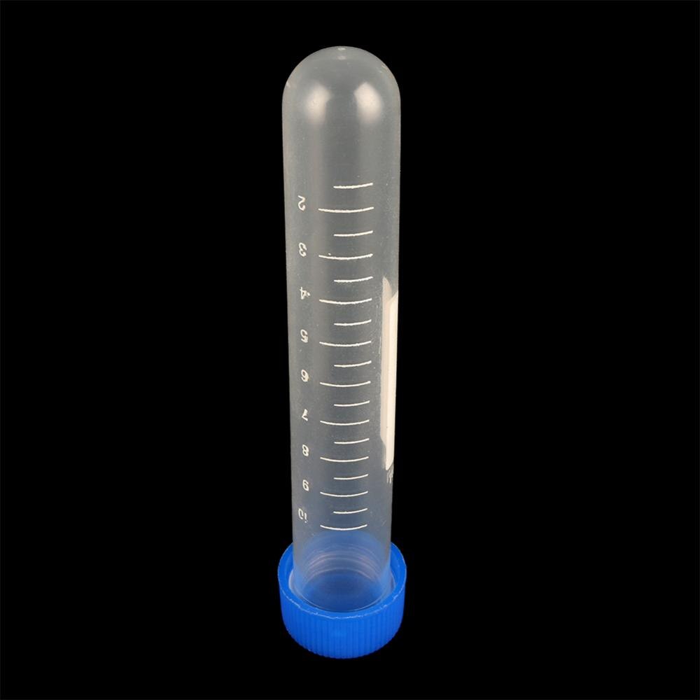 5 Pcs 10ml Plastic Screw Cap Round Bottom Centrifuge Tube Free-standing Centrifugal Tube Laboratory Analysis Vial Container