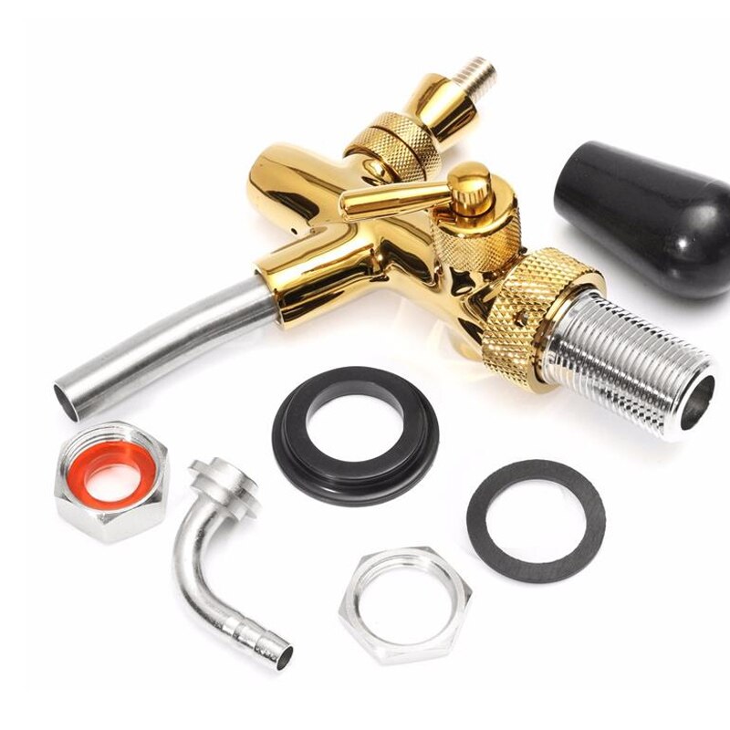 Draft Beer Tap Adjustable Faucet Flow Control Faucet G5/8 With Chrome/Golden Plating Home Brew Beer Bar Accessories