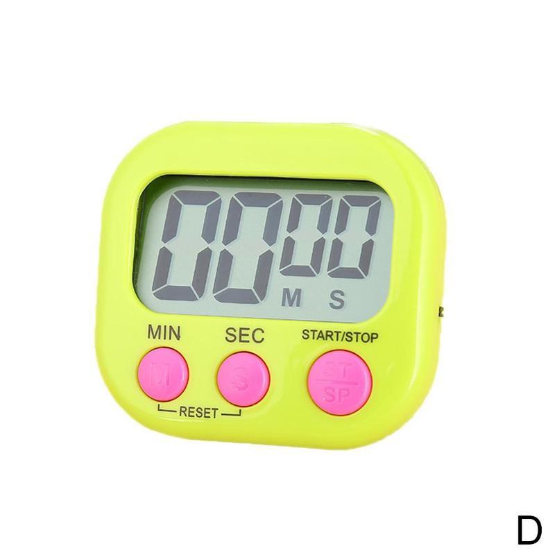 Digital Kitchen Electronic Timer Countdown Alarm Clock Magnetic Backing Stand With Large LCD Display For Cooking Kitchen Supply: GREEN