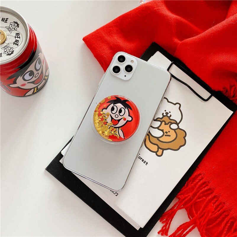 Nuovo anno di Supporto Del Telefono per il Telefono Mobile Universale Espansione Del Basamento di Barretta Holder Cute Cartoon Pieghevole Staffa per il iPhone Huawei: 7