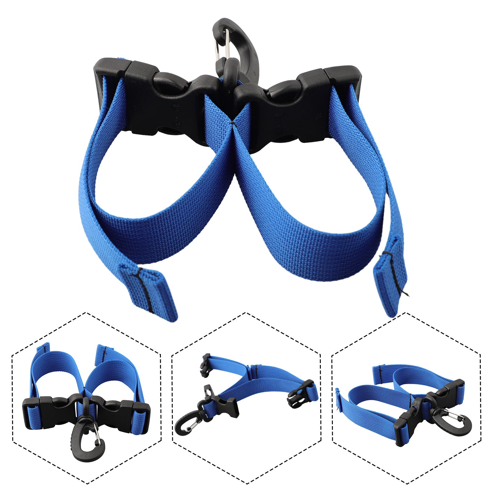 Sangle Double boucle plongée sous-marine aileron plongée ABS boucles PP sangle réglable boucle transporteur plongeur plongée aileron sangle