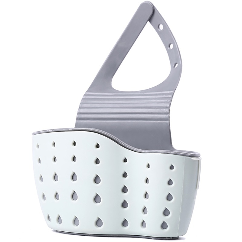 Sink Shelf Soap Sponge Drain Rack Silicone Storage Basket Bag Faucet Holder Adjustable Bathroom Holder Sink Kitchen Accessorie#