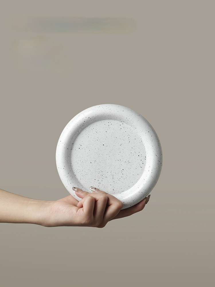 Ins nordisk stil skybakke desktop dessert kage tallerken bøf salat tallerken keramisk hjerte frugt tallerken dekoration: Runde m