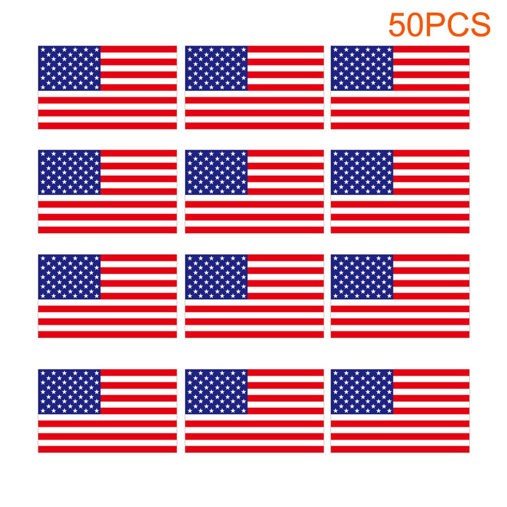 500pcs/roll Practical USA Sticker Home Decor Removable PVC Waterproof Patriotic Celebration Easy Apply American Independence Day