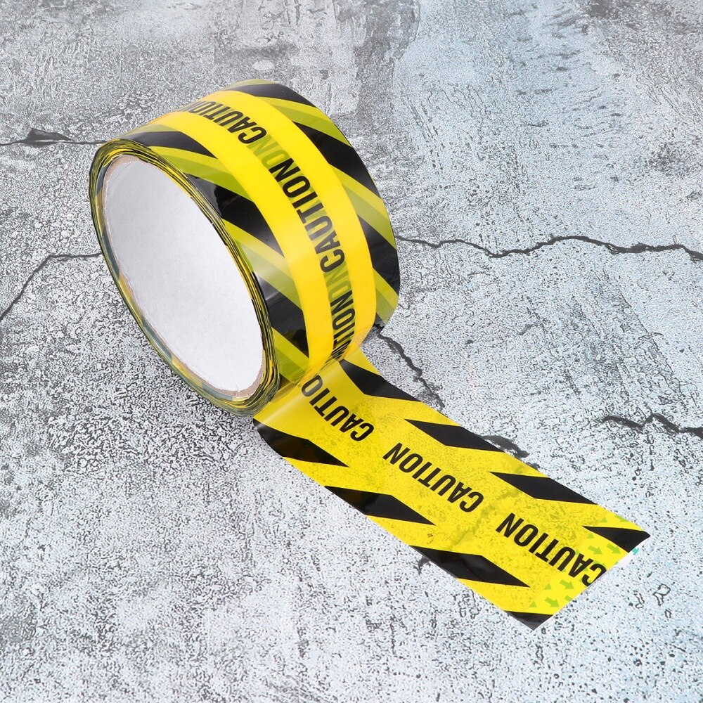 1 Roll Thank You Safety Tape Safe Self Adhesive Sticker Warning Tape Masking Tape Safety Stripes Tape for Walls Floors Pipes (Ye: Yellow CAUTION (with