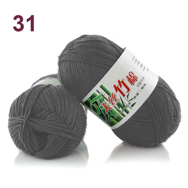 50g Weiche Glatte Natürliche Bambus Baumwolle Hand betroffen Garn Baby Milch baumwolle Garn Hand Gestrickte häkeln garn DIY Lappen Puppe: 31