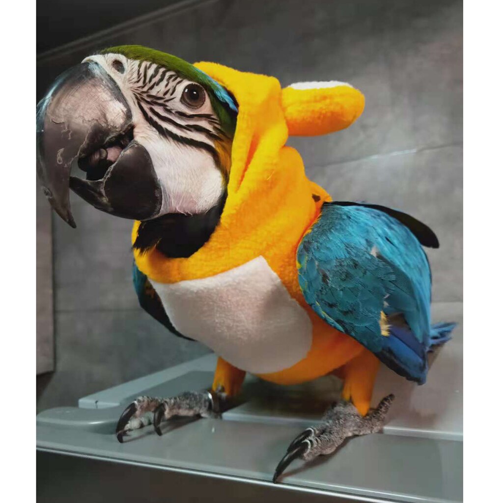 Bird Parrot Winter Coat Warm Hooded Clothes Apparel Party Costume