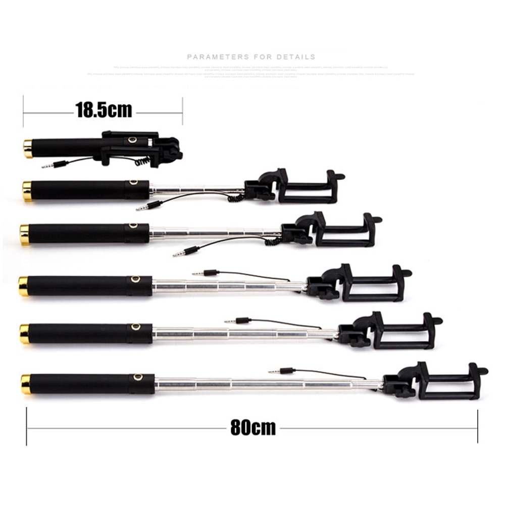 Extendable Folding Wired Selfie Stick Smartphone Monopod For Samsung Galaxy S9 iPhone Xr X Max 8 7 Plus 6 6s Huawei P20 Lite