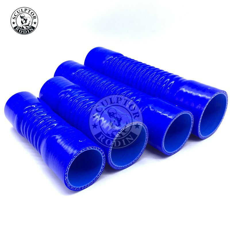 id :60mm 65mm 75mm bytt autobøy silikonrørslange gummi stålrørrør (lengde : 500mm 600mm 800mm)  blå/svart 1 stk.