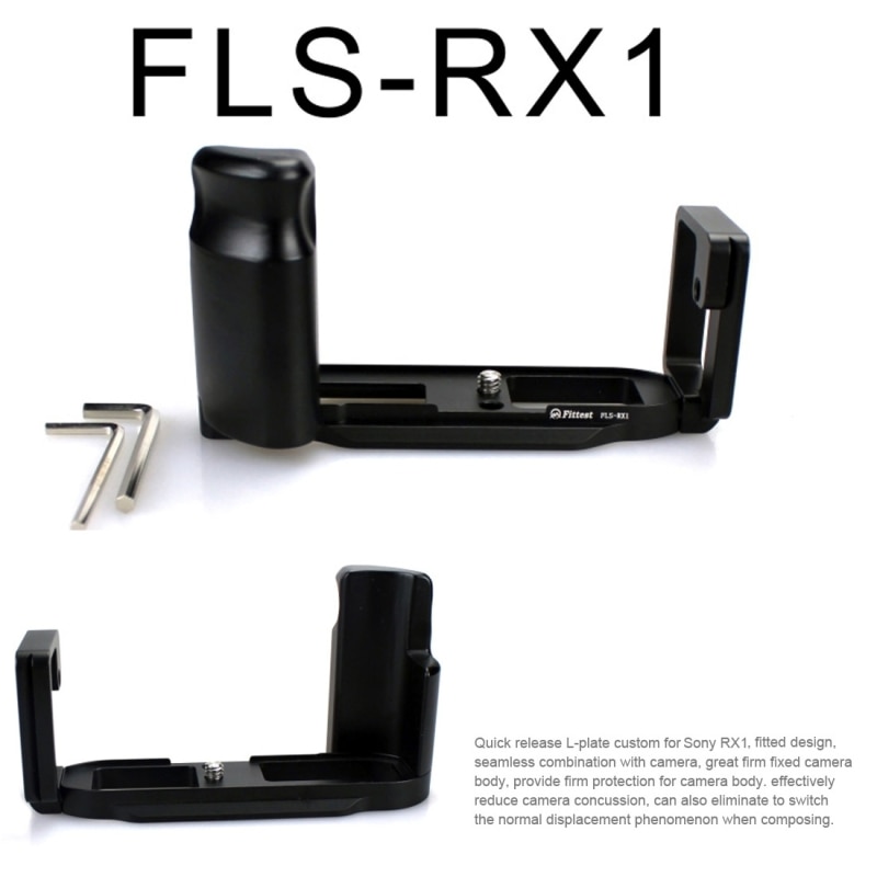 FITTEST FLS-RX1 Verticale Shoot Quick Release L Plate Bracket Base Houder voor Sony RX1 (Zwart) Materiaal aluminium