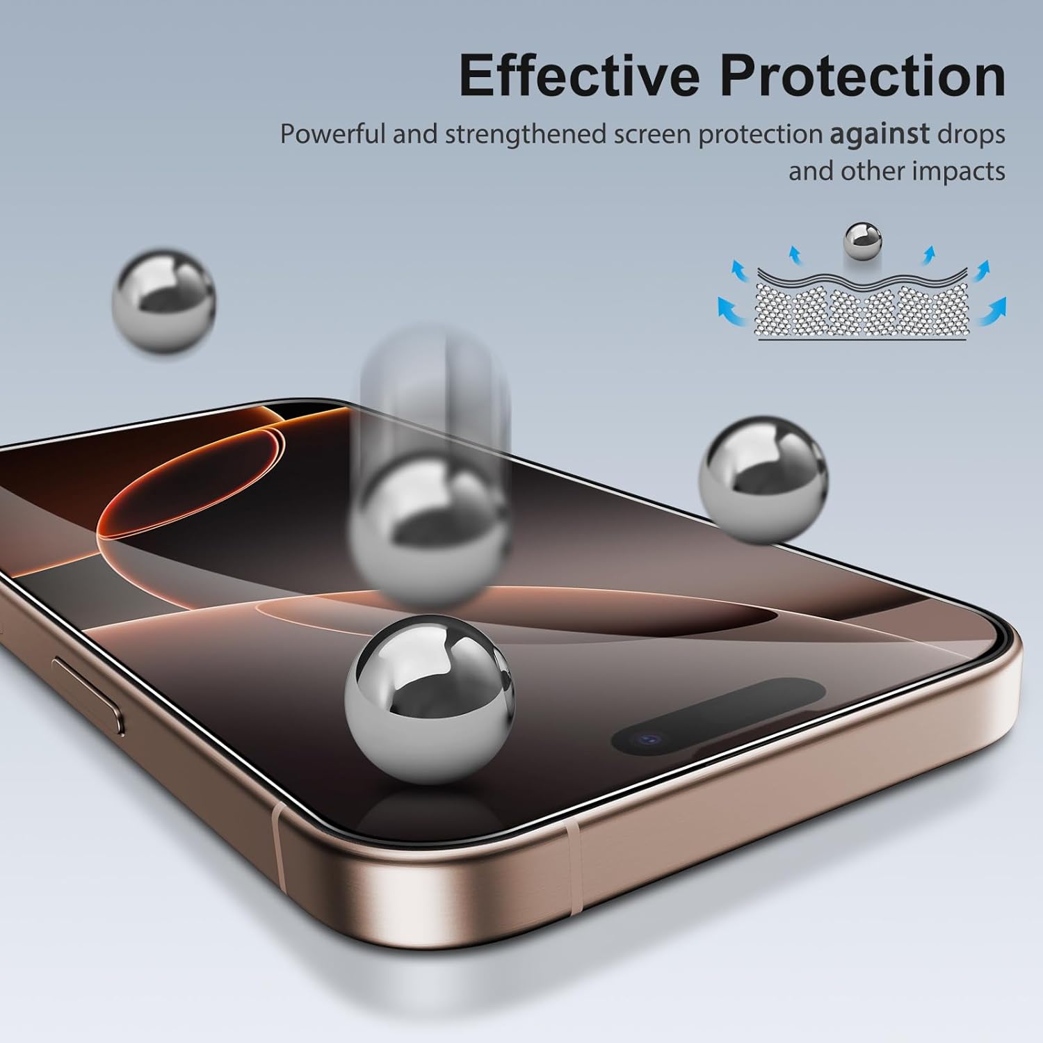 1~3pz HD Vetro temperato per iPhone 17 16e 16 15 14 13 pro Max pellicola salvaschermo per iPhone 11 12 pro vetro per telefono iPhone 16 pro