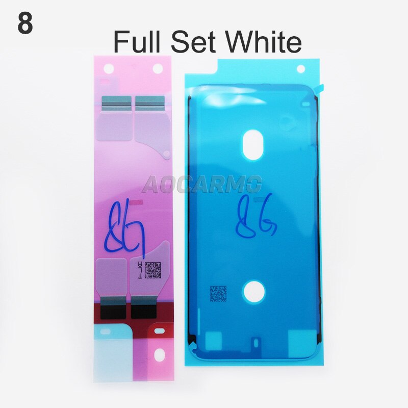Aocarmo wyświetlacz LCD ekran wodoodporny klej naklejki baterii taśma klejąca dla iPhone 6S 6SP 7 7P 8 8P plus X XS XS Max Max XR: i8 White