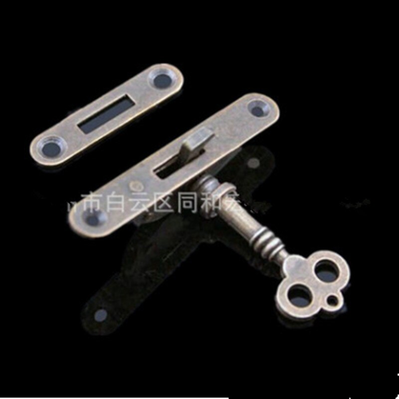1 Pc Antieke Meubelen Kast Deurslot Set Halfronde Klassieke Rood Brons Decoratieve Doos Ladeblokkering BBB0039
