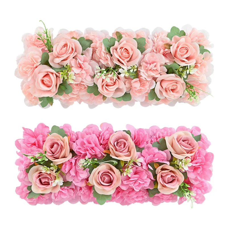 54X23Cm Kunstmatige Roos Streep Bloemstuk Bos Serie Decoratie Bruiloft Scène Scène Kunstmatige Roos Arrangement