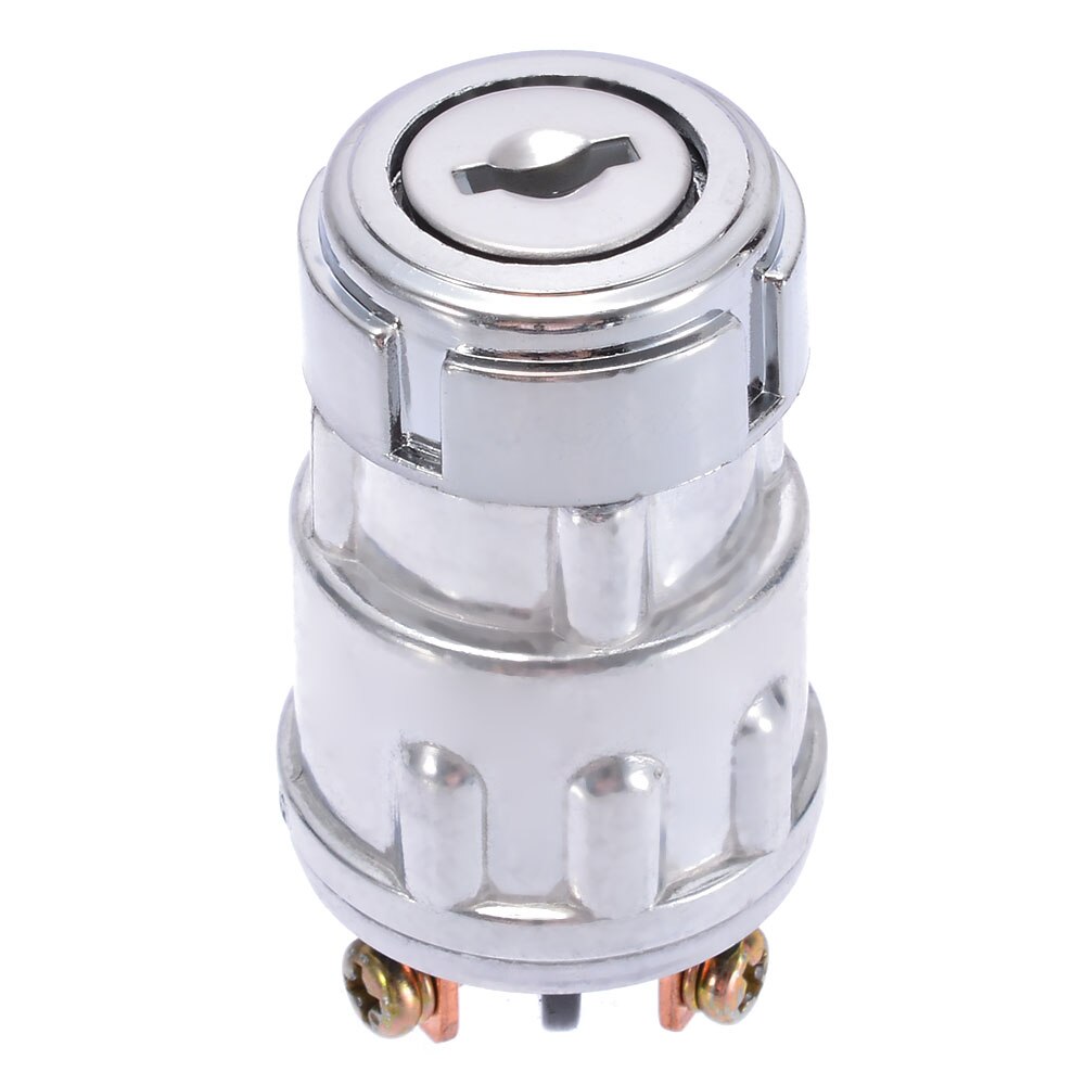 Mayitr 3 Position Car Tractor Ignition Switch Lock Cylinder Durable Auto Ignition Switch with 2 Keys