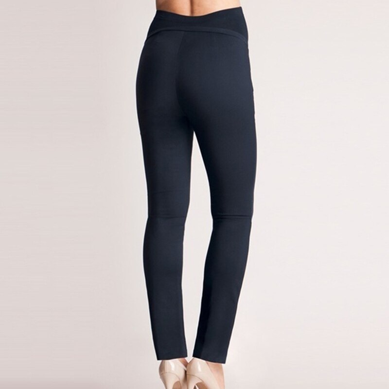 Zwangerschap dames potloodbroek hoge taille slanke broek pantalon femme kantoor dame zwangere vrouwen herfst lente lange broek: Marineblauw / M