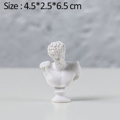Noordse klassieke figuur gipsen beeld moderne minimalistische hars ambachten retro 3d mini schets avatar kunst model huisdecoratie: Mini-b