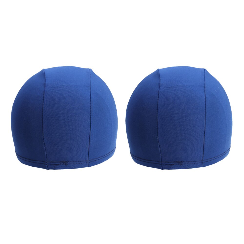 Zachte badmuts voor volwassenen, polyester doek, badmuts voor mannen en vrouwen, badmutsen voor watersport (lichtblauw): Blauw