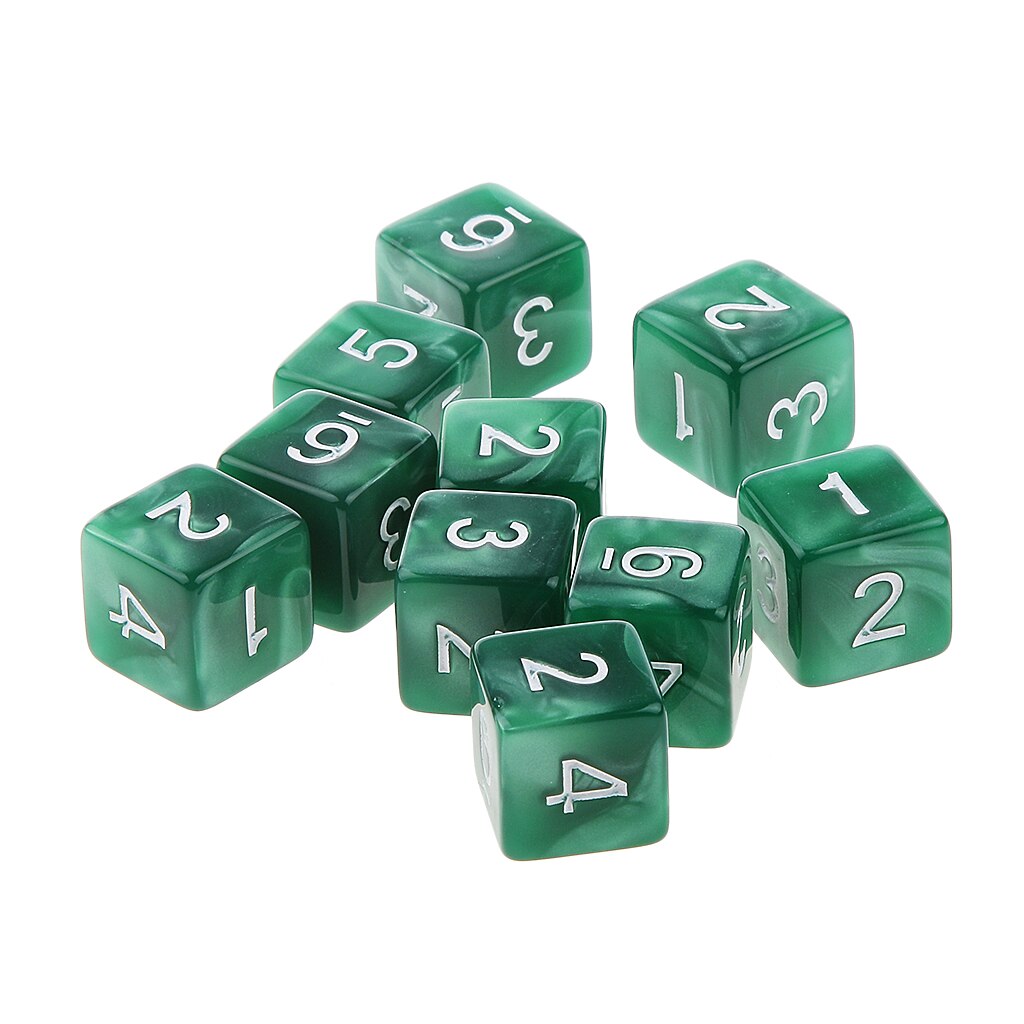 Dados TRPG D & D, 10 Uds., juegos de rol, múltiples caras D6 D10 D12 D20 dados