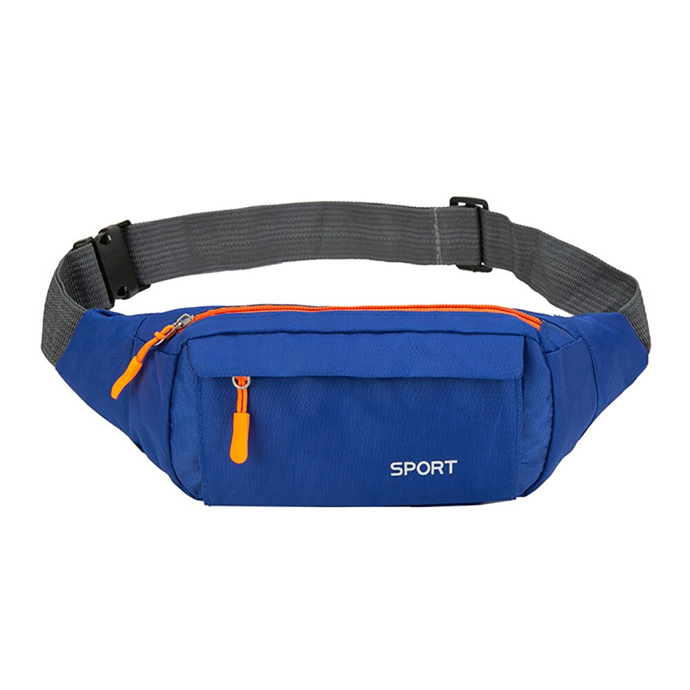 Waterdicht Taille Verpakking Vrouwen Sport Running Taille Tas Voor Mannen Mobiele Telefoon Houder Riem Tas Gym Fitness Reizen Pouch Borst tassen: Blauw