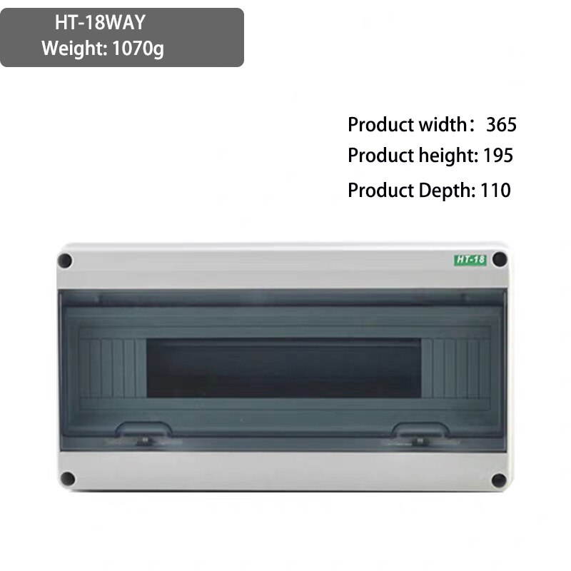 HT series 5/8/12/15/18/24 shape, household lighting, distribution box mcb junction box waterproof abs abs + pc plastic: HT-18WAY