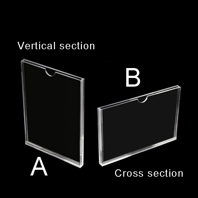 1pcS A4 Double-layer acrylic slot Transparent photo frame Card slot Insert Clear box plexiglass plate Acrylic Picture frame