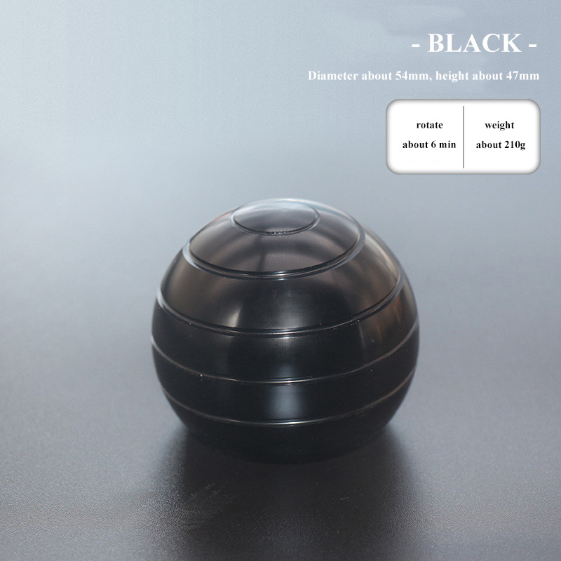 45mm/54mm Kinetic Desktop Toys Aluminum Alloy Hypnosis Rotary Gyro Adult Fingertip Toy Children Toys Decompression Gyro: Black-54mm