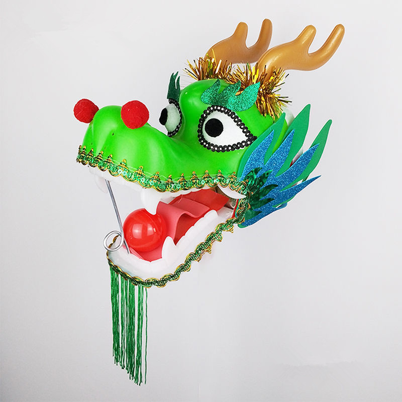 400 Gram Adults Chinese Dance Dragon Head Plastic Solid Firm Hard Anti-broken Dragon Dance Accessories: Red