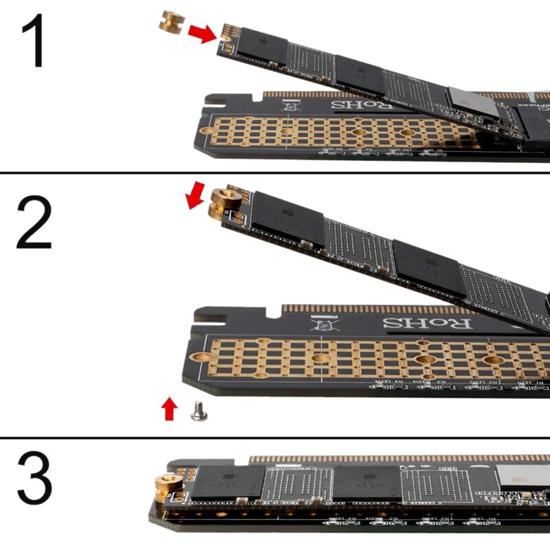 M.2 Nvme Ssd Ngff zu Pcie 3,0 X16 Adapter M Schlüssel Schnittstelle Karte Volle Geschwindigkeit 