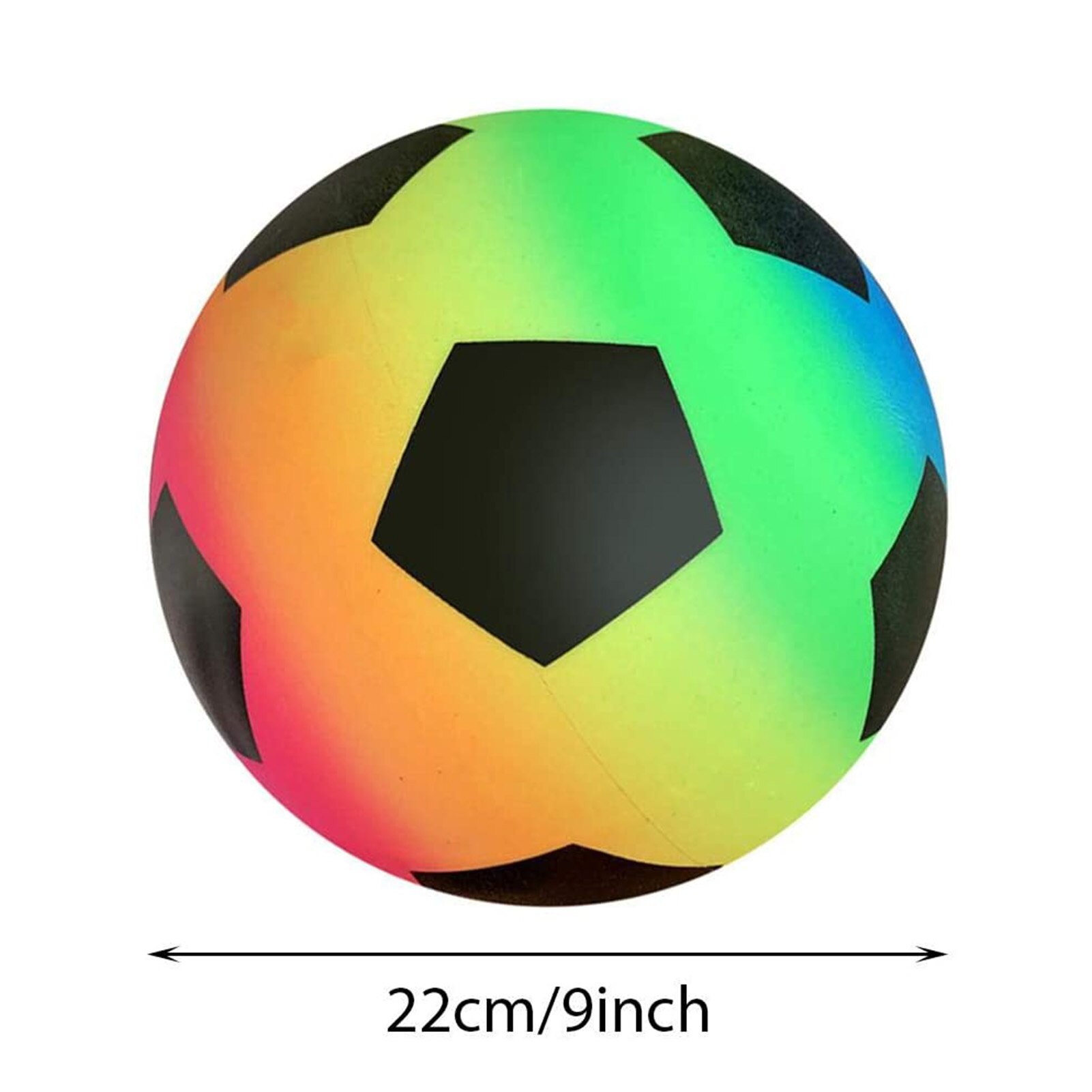 8.5 Inch Kinderen Regenboog Opblaasbare Strand Bal Voetbal Sport Bal Outdoor Strand Zwemmen Speelgoed Pvc Stevige Speeltuin Bal