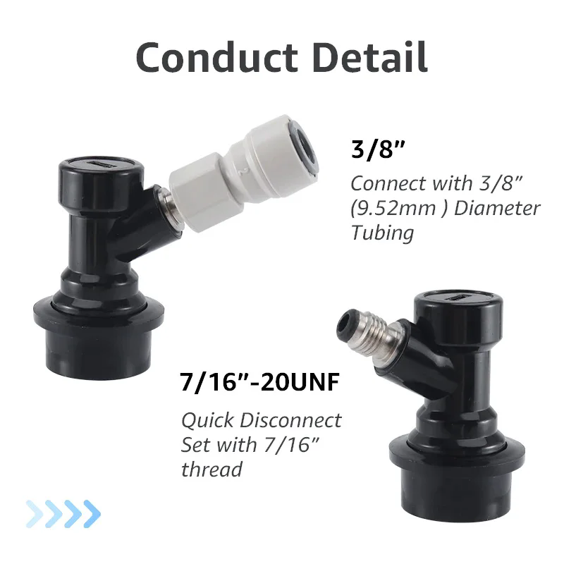 Joint rapide en plastique, raccord Push-fit FFL 3/8 "X 7/16" pour ligne de Tube de 9.52mm, connecteur rapide pour brassage à domicile pour distributeur de bière à verrouillage à bille