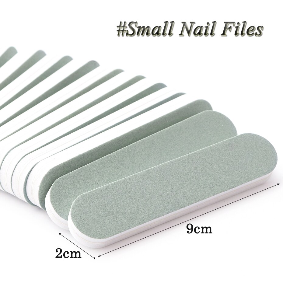 20Pcs Schuren Nagelvijl Mini Spons Schuurpapier Stok Nail Buffer Polijsten Blok Manicure Schuren Nail Art Pedicure Gereedschap JI1827