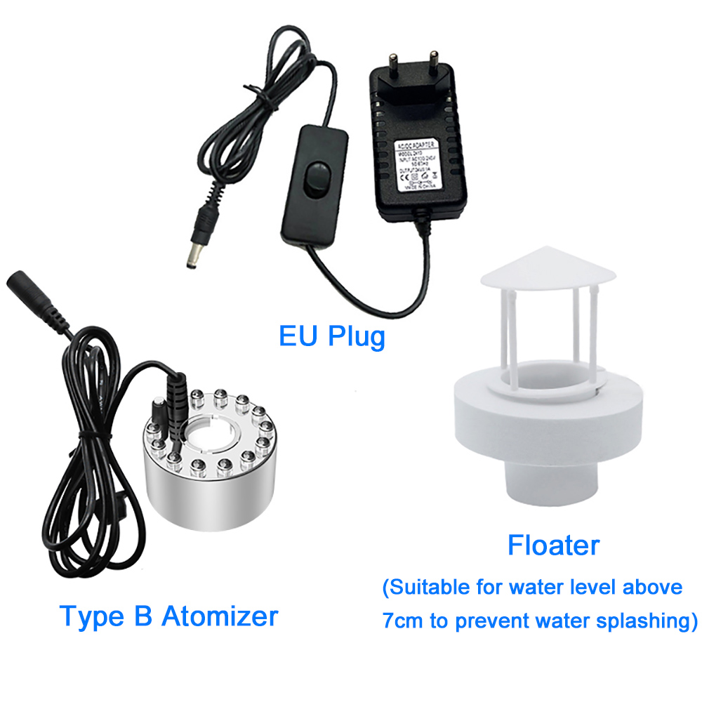 110V 220V Ultrasone Mist Maker Fogger Aquarium Verneveling Apparaat Luchtbevochtiger Hydrocultuur Vernevelaar Fontein Vijver verstuiver: Oranje