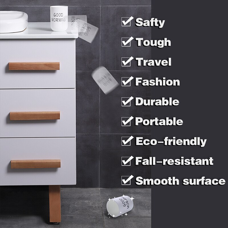 Simple Nordic Travel Portable Washing Cup Home Couple Plastic Good Morning Toothbrush Holder Cup Storage Cup Bathroom Product