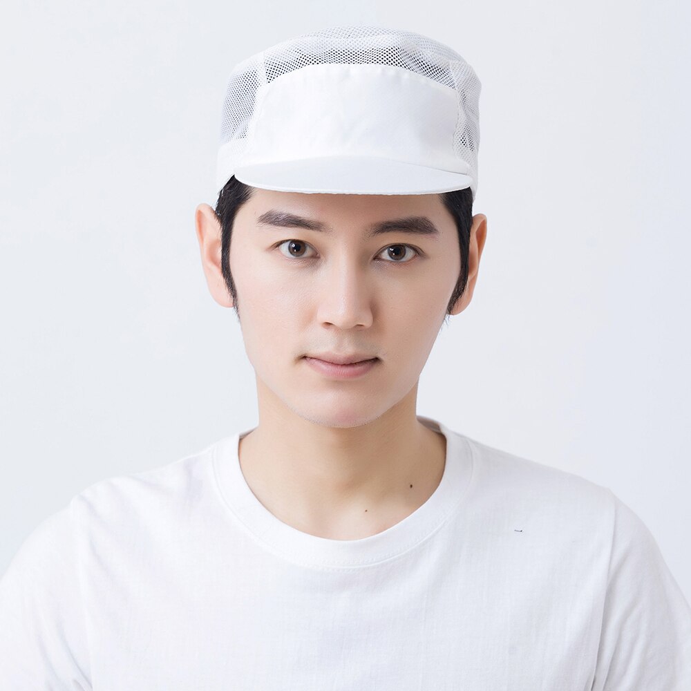Summer White Breathable Mesh Hat Chef Cooking Work Hat Restaurant Hotel Bakery Waiter Hat Factory Workshop Work Dust Hat Unisex: 5