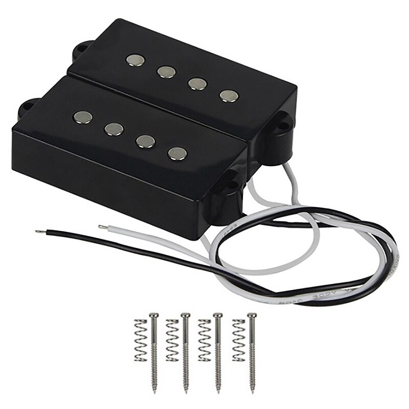 -Pb P Bass Pickup Humbucker Pickup For 4 String P Bass Replacement Bass Guitar Part, Black